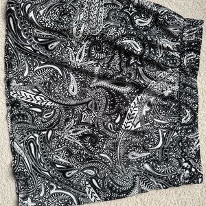 Black and White Paisley Skirt